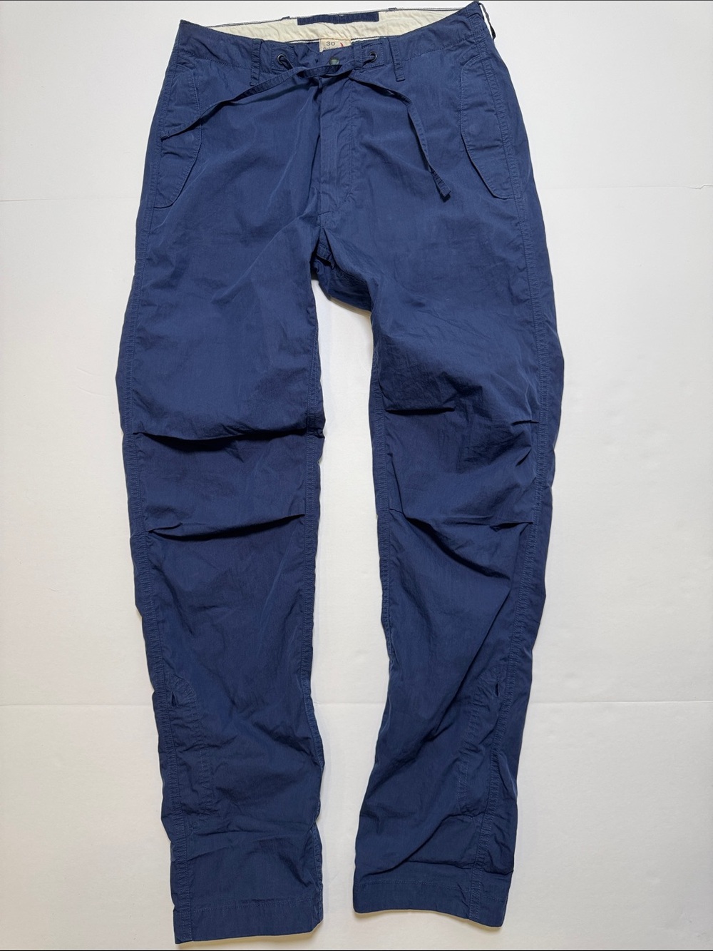 RELWEN Military Roll Up Shell Pants Men's Bright Navy Casual Drawstring Waist 30